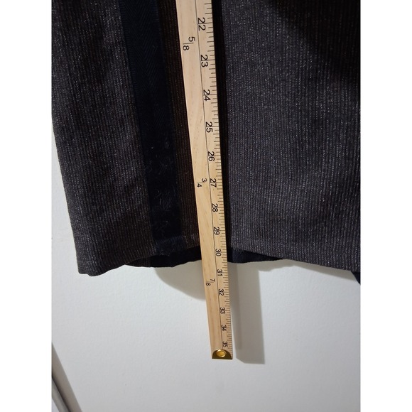 Annette Görtz Billy Brown Pinstripe Midi Skirt Contrast Stripe Size 34 NEW - Picture 7 of 7